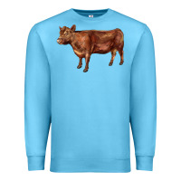 Ocean Blue red angus cow Premium Sweatshirt - LillyAllenDesigns