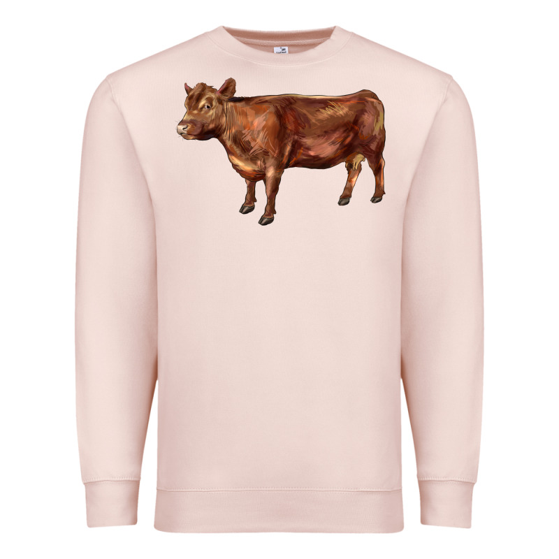 Red Angus Cow Premium Sweatshirt by LillyAllenDesigns | Teevron