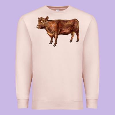 Red Angus Cow Premium Sweatshirt Designed By Lillyallendesigns