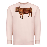 Pale Pink red angus cow Premium Sweatshirt - LillyAllenDesigns