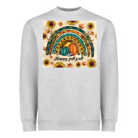 Heather Grey Happy Fall y'all Heavyweight Sweatshirt - RanaPortraitStore