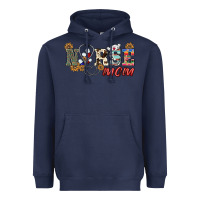 Navy western nurse mom Heavyweight Hoodie - BarkalooDesign