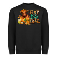 Black Hay there Fall pumpkin heifer Heavyweight Sweatshirt - RanaPortraitStore