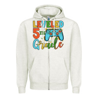 Oatmeal Heather leveled 5th grade Zipper Hoodie - JahusDesignShop