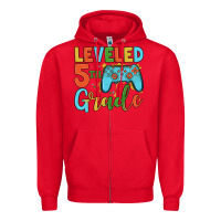 Red leveled 5th grade Zipper Hoodie - JahusDesignShop