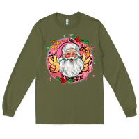 Army Green merry christmas peace santa Long Sleeve Tee - AdoDesignShop