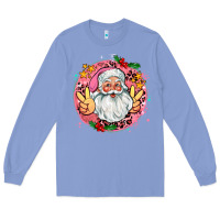 Colony Blue merry christmas peace santa Long Sleeve Tee - AdoDesignShop