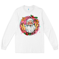 White merry christmas peace santa Long Sleeve Tee - AdoDesignShop