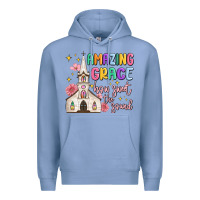 Colony Blue amazing grace how sweet the sound Premium Hoodie - MaliasSmallBusiness