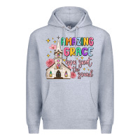 Heather Grey amazing grace how sweet the sound Premium Hoodie - MaliasSmallBusiness