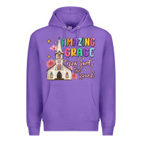 Purple amazing grace how sweet the sound Premium Hoodie - MaliasSmallBusiness
