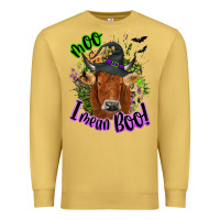 Antique Gold Moo i mean boo Cow Premium Sweatshirt - NancyCooperArtShop
