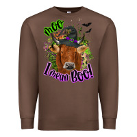 Chestnut Moo i mean boo Cow Premium Sweatshirt - NancyCooperArtShop