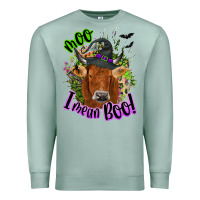 Seafoam Moo i mean boo Cow Premium Sweatshirt - NancyCooperArtShop