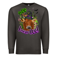 Smoke Moo i mean boo Cow Premium Sweatshirt - NancyCooperArtShop