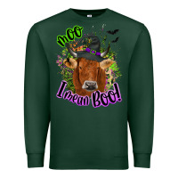 Sports Green Moo i mean boo Cow Premium Sweatshirt - NancyCooperArtShop