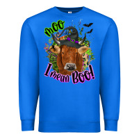 True Royal Moo i mean boo Cow Premium Sweatshirt - NancyCooperArtShop