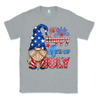 Heather Grey happy 4th of july gnome Classic Tee - HRA Design Shop