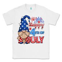 White happy 4th of july gnome Classic Tee - HRA Design Shop