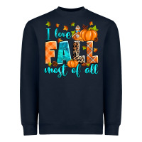 Navy I love Fall most of all Heavyweight Sweatshirt - RanaPortraitStore