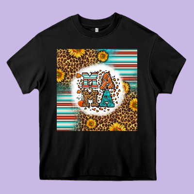 Western Fall Mama Heavy Core Tee Designed By Lillyallendesigns