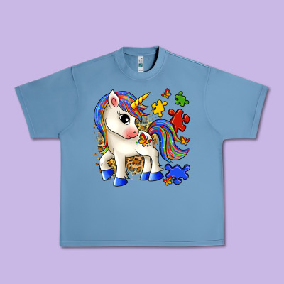 Autism Unicorn Urban Heavy Tee Designed By Zillion Design Studio