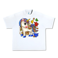 White autism unicorn Urban Heavy Tee - Zillion Design Studio