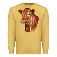 Antique Gold red angus cattle cow Premium Sweatshirt - LillyAllenDesigns