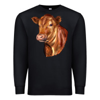 Black red angus cattle cow Premium Sweatshirt - LillyAllenDesigns