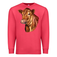 Cardinal red angus cattle cow Premium Sweatshirt - LillyAllenDesigns