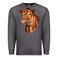 Charcoal Heather red angus cattle cow Premium Sweatshirt - LillyAllenDesigns