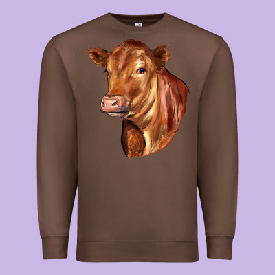 Red Angus Cattle Cow Premium Sweatshirt Designed By Lillyallendesigns
