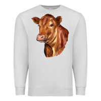 Dove Grey red angus cattle cow Premium Sweatshirt - LillyAllenDesigns