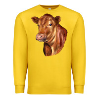 Lemon red angus cattle cow Premium Sweatshirt - LillyAllenDesigns