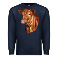 Navy red angus cattle cow Premium Sweatshirt - LillyAllenDesigns