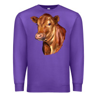 Purple red angus cattle cow Premium Sweatshirt - LillyAllenDesigns