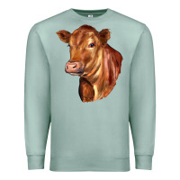 Seafoam red angus cattle cow Premium Sweatshirt - LillyAllenDesigns