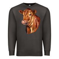Smoke red angus cattle cow Premium Sweatshirt - LillyAllenDesigns