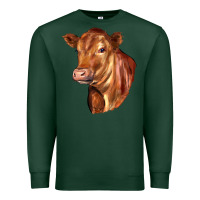 Sports Green red angus cattle cow Premium Sweatshirt - LillyAllenDesigns