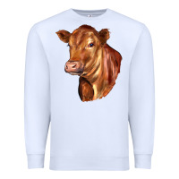 White red angus cattle cow Premium Sweatshirt - LillyAllenDesigns