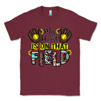 Burgundy my heart is on that field Classic Tee - CowhideDigitalArt