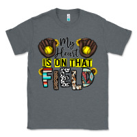 Charcoal Heather my heart is on that field Classic Tee - CowhideDigitalArt