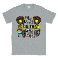 Heather Grey my heart is on that field Classic Tee - CowhideDigitalArt