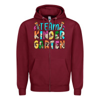 Burgundy team kindergarten Zipper Hoodie - JahusDesignShop