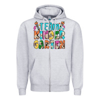 Heather Grey team kindergarten Zipper Hoodie - JahusDesignShop