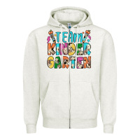 Oatmeal Heather team kindergarten Zipper Hoodie - JahusDesignShop