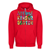Red team kindergarten Zipper Hoodie - JahusDesignShop
