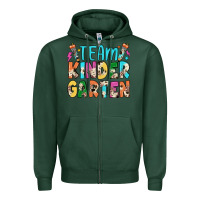 Sports Green team kindergarten Zipper Hoodie - JahusDesignShop