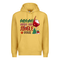 Antique Gold mommy needs her jingle juice Premium Hoodie - MaliasSmallBusiness