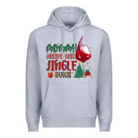 Heather Grey mommy needs her jingle juice Premium Hoodie - MaliasSmallBusiness